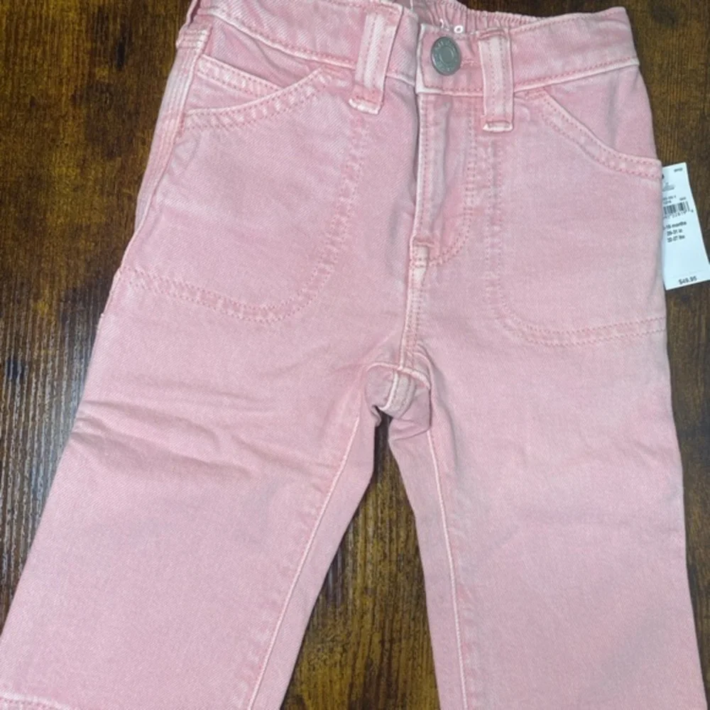 Gap Pink‎ Carpenter Jeans size 12-18m NWT